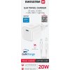 SWISSTEN SIEŤOVÝ ADAPTÉR GaN 1x USB-C 35W POWER DELIVERY BIELÝ + DÁTOVÝ KÁBEL USB-C/LIGHTNING 1,2 M BIELÝ