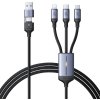 Kabel Speedy USB / USB-C Joyroom SA21-2T3 5v1 - s konektory USB-C, Micro USB, Lightning / 100W / délka 1,5 m (černý)