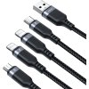 Dátový kábel USB Joyroom S-1T4018A18 4v1 USB-C / 2x Lightning / Micro USB / 3,5 A / 1,2 m (čierny)