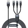 Kabel USB Multi-Use Joyroom S-1T3018A18 3v1 3v1 - USB-C, Micro USB, Lightning / 3,5A / 1,2 m (černý)
