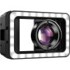 Mobilný externý / prídavný objektív na telefón APEXEL APL-HB100FL23 100mm makro s LED svetlom (čierny)