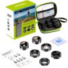 Sada externích / přídavných objektivů na mobilní telefon APEXEL APL-DG6V2 6v1 universal (black)