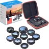 Súprava externých / prídavných objektívov na mobilný telefón APEXEL APL-DG10 10v1 (black)