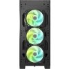 Počítačová skriňa Darkflash DK361 + 4 ventilátory (čierna)