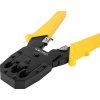 Ethernetové krimpovacie kliešte 4/6/8P RJ45/RJ14/RJ12/RJ9 Deli Tools EDL2468 (žlté)