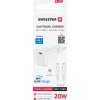 SWISSTEN SÍŤOVÝ ADAPTÉR GaN 1x USB-C 20W POWER DELIVERY BÍLÝ + DATOVÝ KABEL USB-C/USB-C 1,2 M BÍLÝ