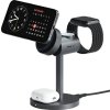 Bezdrôtová nabíjačka MagFusion 3v1 Aukey LC-MC311, 15W Qi2 (sivá)