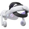 Komfortní Audio popruh na hlavu se sluchátky Kiwi Design QA01 pro Meta Quest 2 White