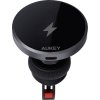 Držiak na telefón do auta s MagSafe Aukey HD-MC13, s nabíjačkou 15W Qi2 (čierny)