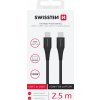 DATOVÝ KABEL SWISSTEN TPE USB-C/USB-C POWER DELIVERY 5A (100W) 2,5 M ČERNÝ