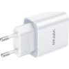 Nástěnná nabíječka VFAN E04, USB-C, 20W, QC 3.0 + kabel Lightning (bílá)
