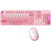 Súprava bezdrôtovej klávesnice a myši MOFII Lovely 2,4G (ružová)