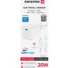 SWISSTEN SIEŤOVÝ ADAPTÉR GaN 1x USB-C 20W POWER DELIVERY BIELÝ + DÁTOVÝ KÁBEL USB-C/LIGHTNING 1,2 M BIELÝ
