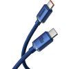 Baseus CAJY000703 Crystal Shine Series Datový Kabel USB-C - USB-C 100W 2m Blue