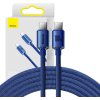 Baseus Crystal Shine kábel USB-C na USB-C, 100 W, 2 m (modrý)