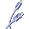 Baseus CAJY000705 Crystal Shine Series Datový Kabel USB-C - USB-C 100W 2m Purple