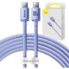 Baseus CAJY000705 Crystal Shine Series Datový Kabel USB-C - USB-C 100W 2m Purple