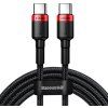 Baseus Cafule Flash Charging Datový Kabel USB-C - USB-C 100W 2m Red/Black