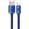 Baseus CAJY000403 Crystal Shine Series Datový Kabel USB - USB-C 100W 1,2m Blue