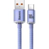 Baseus CAJY000405 Crystal Shine Series Datový Kabel USB - USB-C 100W 1,2m Purple