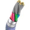 Baseus CAJY000405 Crystal Shine Series Datový Kabel USB - USB-C 100W 1,2m Purple