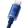 Baseus CAJY000503 Crystal Shine Series Datový Kabel USB - USB-C 100W 2m Blue