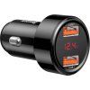Baseus Magic Series Nabíječka do Auta USB-A/USB-A 45W Black