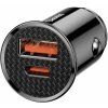 Baseus CCALL-YS01 Circular Nabíječka do Auta USB+USB-C 30W Black