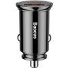 Baseus CCALL-YS01 Circular Nabíječka do Auta USB+USB-C 30W Black