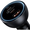 Baseus car charger QC 5 PD 160W 1x USB 2x USB-C black + cable USB-C - USB-C