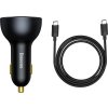 Baseus car charger QC 5 PD 160W 1x USB 2x USB-C black + cable USB-C - USB-C