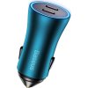 Nabíjačka do auta Baseus Golden Contactor Pro, 2x USB-C, 40 W (modrá)