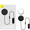 Magnetický držiak telefónu do auta Baseus CW01 do vetracej mriežky s nabíjačkou do auta USB-A, 15 W + 25 W (čierny)