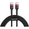 USB-C PD Baseus Cable Cafule PD 2.0 QC 3.0 60W 1m (černo-červený)