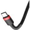 USB-C PD Baseus Cable Cafule PD 2.0 QC 3.0 60W 1m (černo-červený)