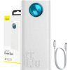 Powerbanka Baseus Amblight 30000mAh, 4xUSB, USB-C, 65W (bílá)