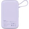 Powerbanka Baseus Qpow Pro s káblom Lightning, USB-C, USB, 10000 mAh, 20 W (fialová)