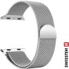 SWISSTEN ŘEMÍNEK PRO APPLE WATCH MILÁNSKÝ TAH 38 / 40 / 41 mm STŘÍBRNÝ