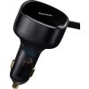 Baseus car charger Enjoyment Retractable 2w1 30W black with cable 1x USB-C 1x Lightning