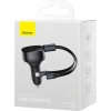 Baseus car charger Enjoyment Retractable 2w1 30W black with cable 1x USB-C 1x Lightning