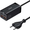 Baseus GaN3 Pro nástěnná nabíječka 2xUSB-C + 2xUSB, 100W (černá)
