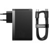 Nástěnná nabíječka Baseus GaN5 Pro 2xUSB-C + USB, 140 W (černá)