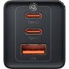Baseus CCGP120201 GaN5 Pro Quick Nabíječka USB-A + 2x USB-C 65W Black