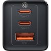 Nástěnná nabíječka Baseus GaN5 Pro 2xUSB-C + USB, 65 W (černá)