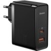 Nástenná nabíjačka Baseus GaN USB-C + USB, 100 W + 1m kábel (čierna)