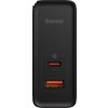 Baseus wall charger GaN5 Pro PD 100W 1x USB-C 1x USB black + USB-C - USB-C