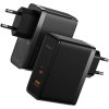 Nástenná nabíjačka Baseus GaN USB-C + USB, 100 W + 1m kábel (čierna)