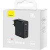 Baseus wall charger GaN5 Pro PD 100W 1x USB-C 1x USB black + USB-C - USB-C