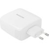 Nástenná nabíjačka 120W GaN Ricomm RC1201 EU, 1xUSB-A, 2xUSB-C + 2,1m kábel USB-C