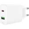 Nástěnná nabíječka Acefast A25, USB + USB-C, PD 20W (bílá)
